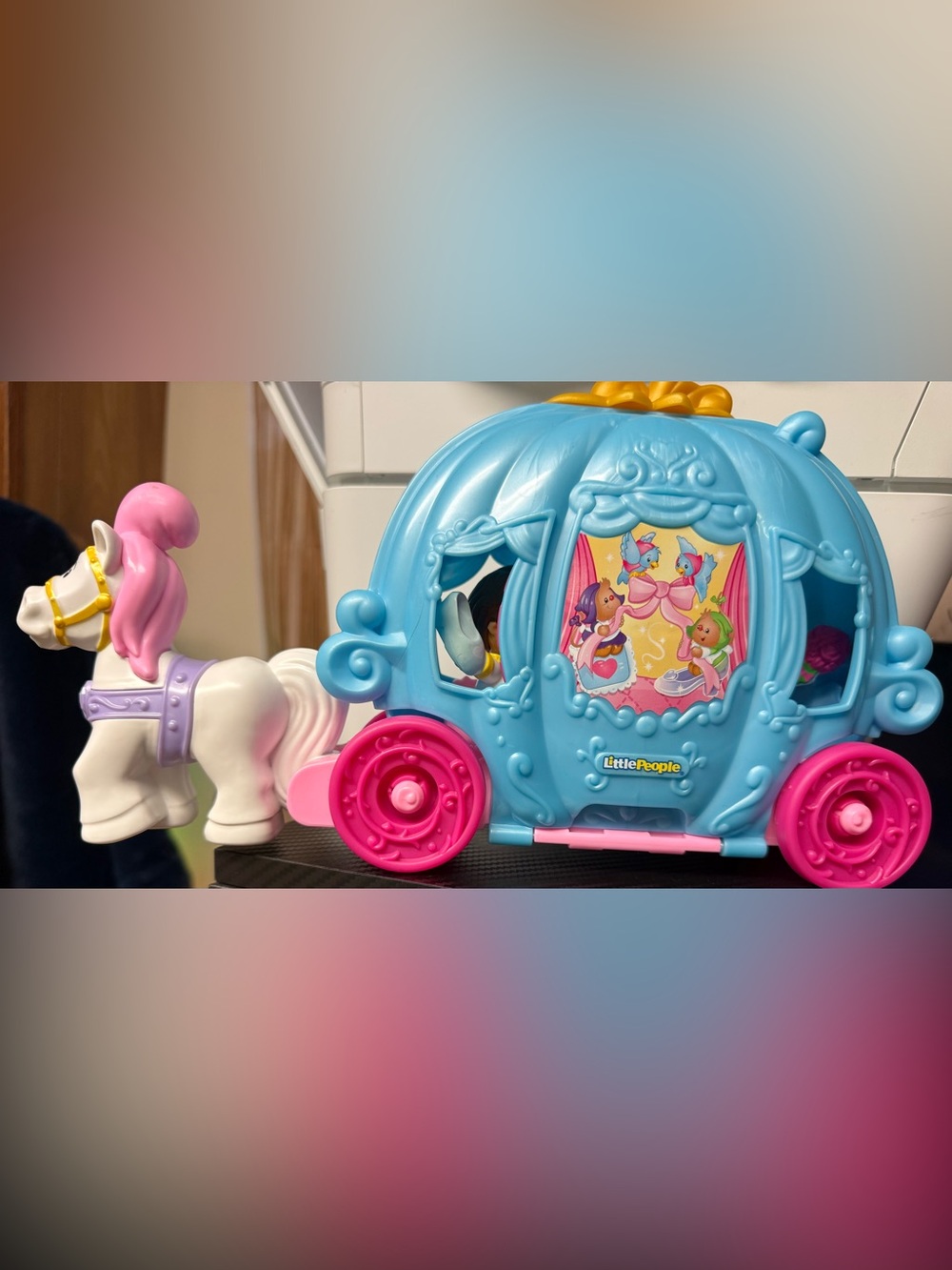 Fisher Price Little People Cinderella Dancing Carriage Horse Figures Disney